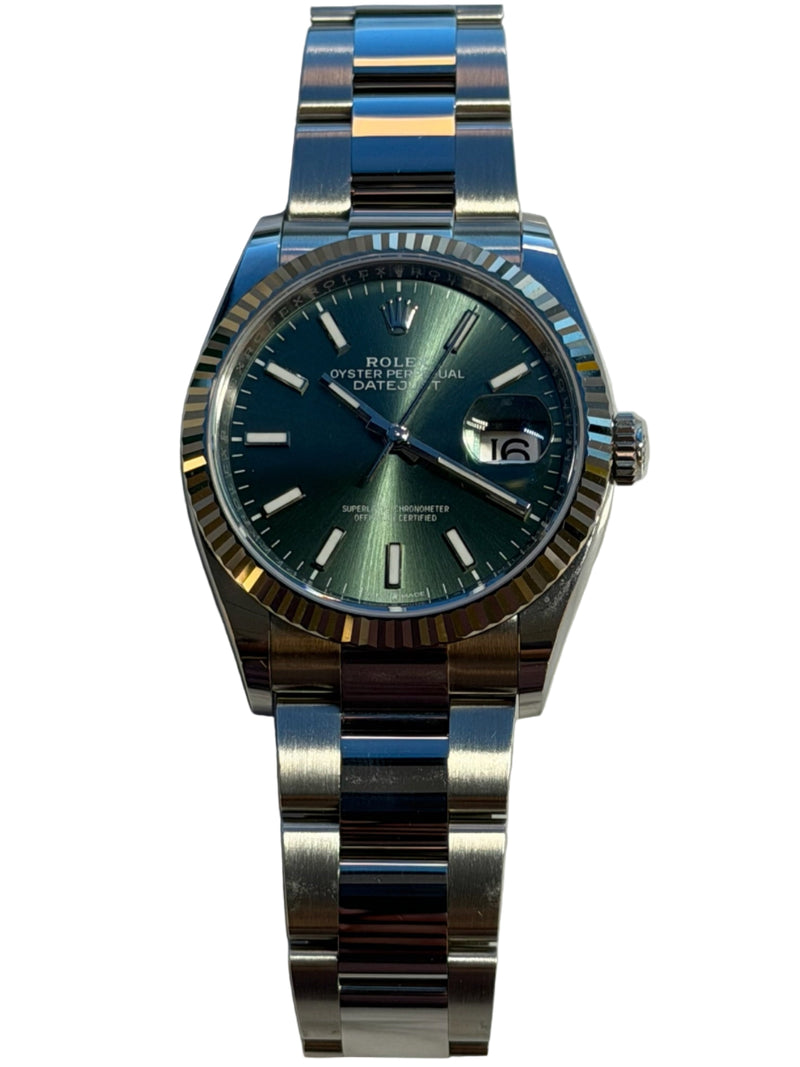 Rolex - Pre-owned Datejust 36 Green Index Dial Oyster Bracelet 126234