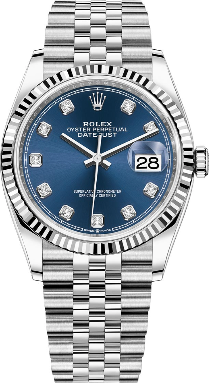 Rolex - Unworn Datejust 36mm Blue Diamond Dial Jubilee Bracelet 126234