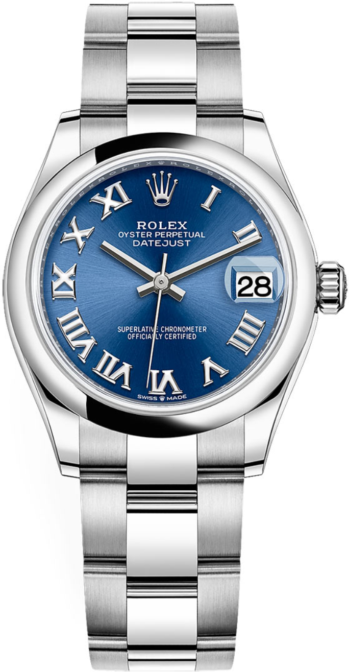 Rolex - Pre-owned Datejust 31mm Blue Roman Dial Oyster Bracelet 278240