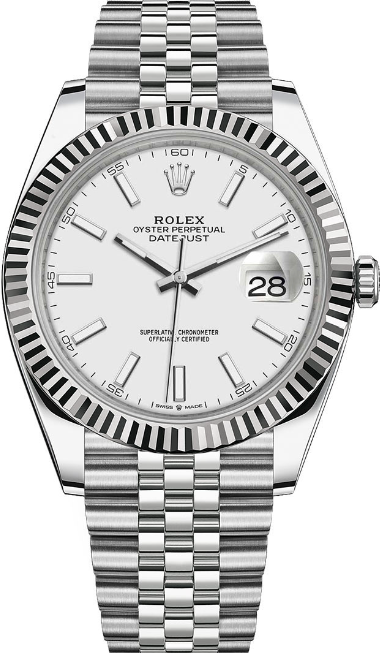Rolex - Unworn Datejust 41mm White Stick Dial Jubilee Bracelet 126334