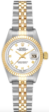 Rolex - Pre-owned Two Tone Yellow Gold Datejust 26mm White Dial 69173