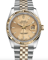 Rolex - Pre-owned Two Tone Yellow Gold Datejust 36mm Champagne Dial 116233