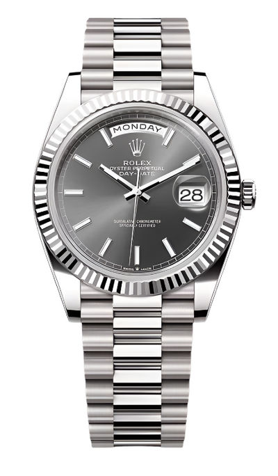 Rolex - Unworn White Gold Day-Date 40 Presidential Slate