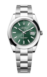Rolex - Unworn Datejust 41 Green Index Dial Oyster Bracelet 126300