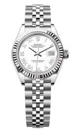 Rolex - Unworn Stainless Steel Lady-Datejust 28mm White Roman Dial 279174