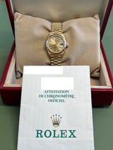 Rolex - Pre-owned Yellow Gold Datejust 26mm Diamond Champagne Dial 69178