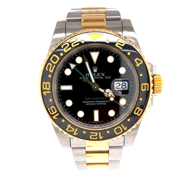 Rolex - Pre-owned Two Tone Yellow Gold GMT Master II 116713