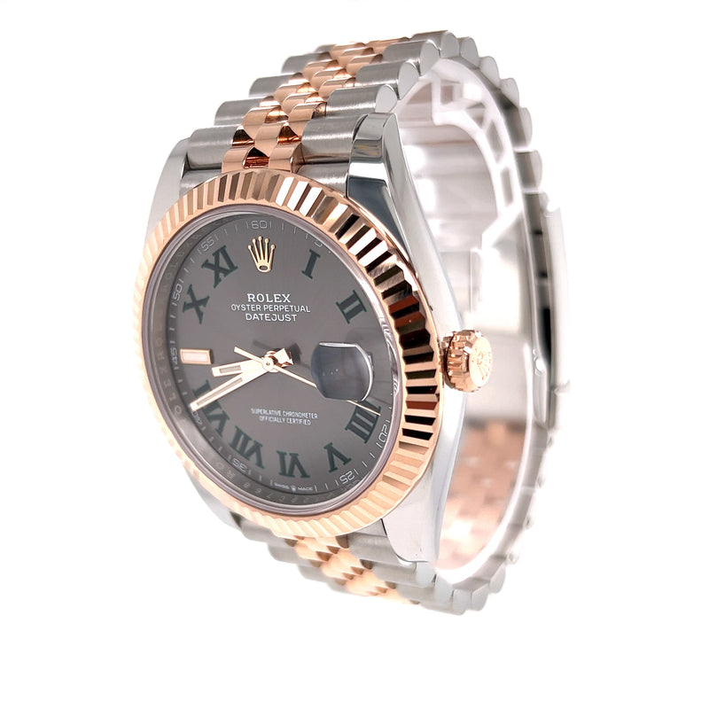 Rolex - Pre-owned Two Tone Rose Gold Datejust 41mm Wimbledon 126331