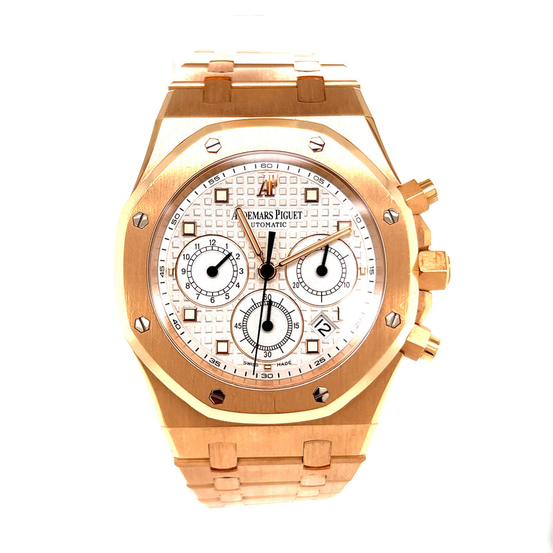 Diamond Audemars Piguet Royal Oak 41mm Full Pave Dial Bracelet 18K Gold  Watch 968289