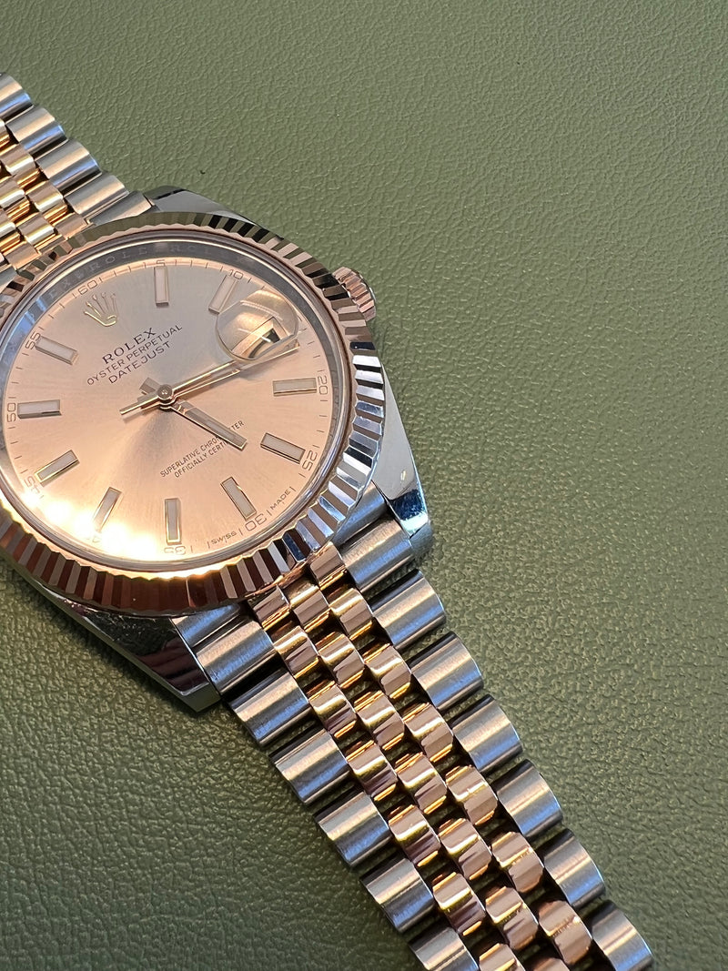 Rolex - Pre-owned Two Tone Rose Gold Datejust 41mm Sundust Dial 126331