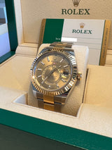 Rolex - Pre-owned Two Tone Sky-Dweller Champagne Dial 326933