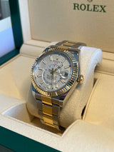 Rolex - Pre-owned Two Tone Sky-Dweller White Dial 326933
