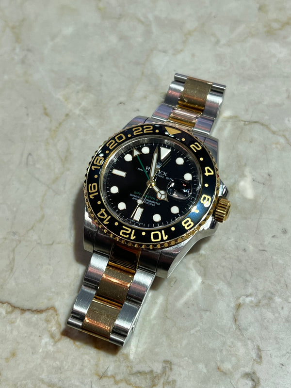 Rolex - Pre-owned Two Tone Yellow Gold GMT Master II 116713