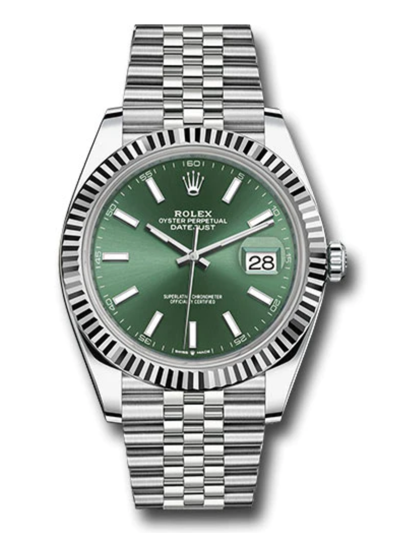 Rolex - Unworn Datejust 41mm Green Dial Jubilee Bracelet 126334
