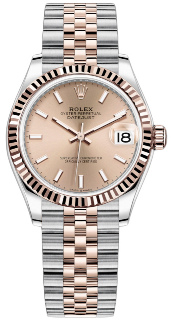 Rolex - Unworn Two Tone Rose Gold Datejust 31mm Rose Dial 278271