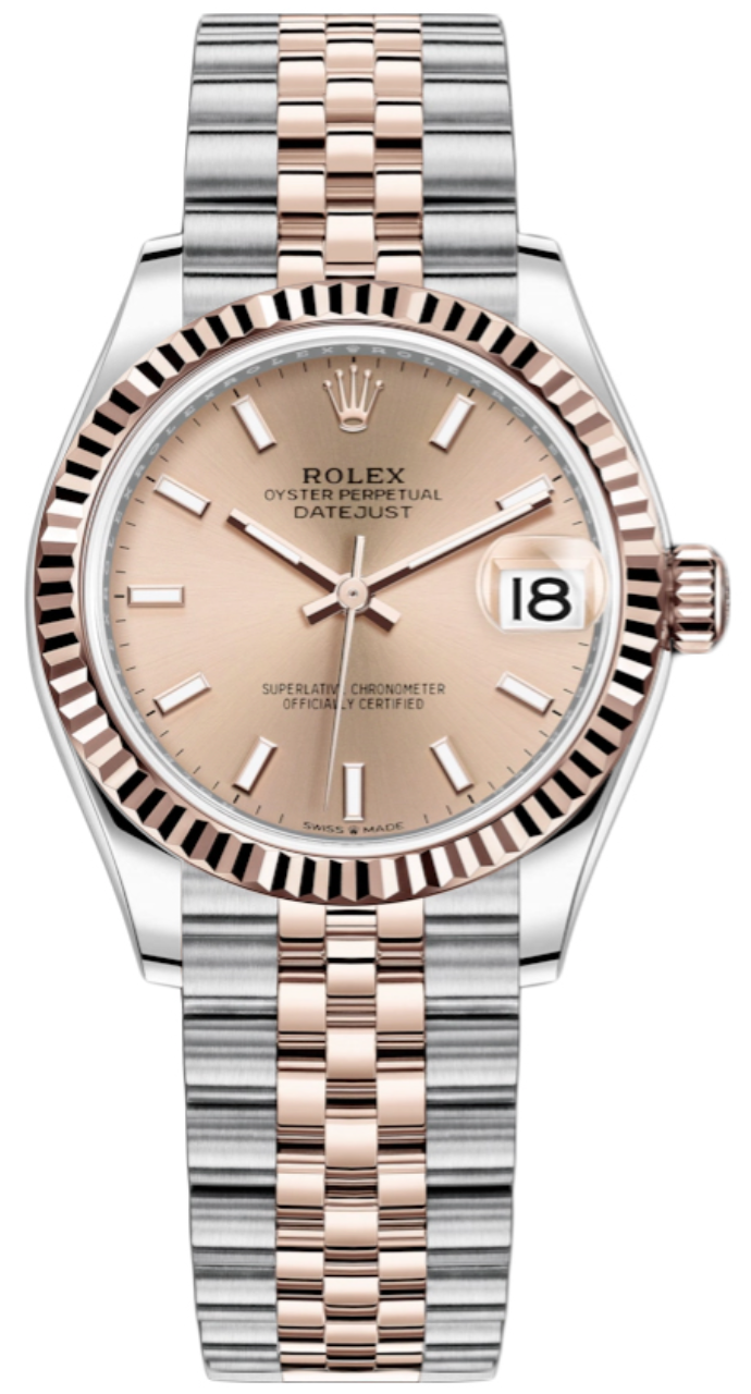 Rolex - Unworn Two Tone Rose Gold Datejust 31mm Rose Dial 278271