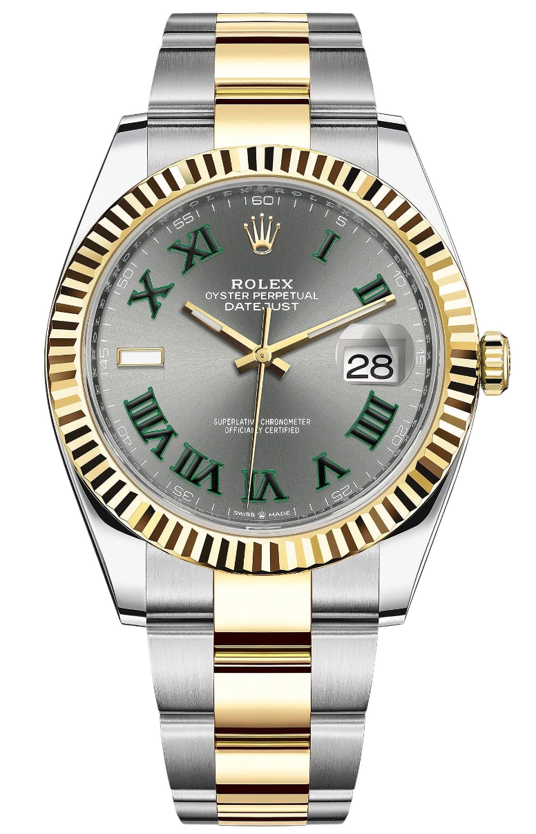 2022 Rolex Datejust 41 Yellow Gold Oystersteel Silver Dial (126303