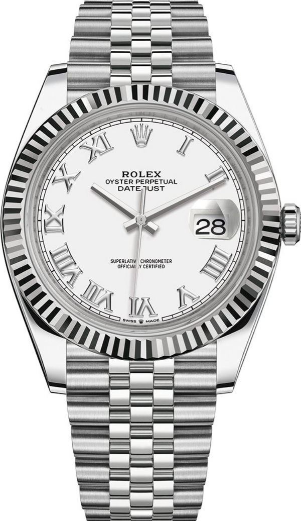 Rolex - Unworn Datejust 41mm White Roman Dial Jubilee Bracelet 126334