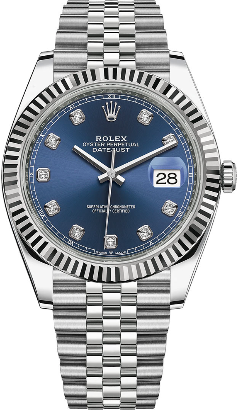 Rolex - Unworn Datejust 41mm Blue Diamond Dial Jubilee Bracelet 126334
