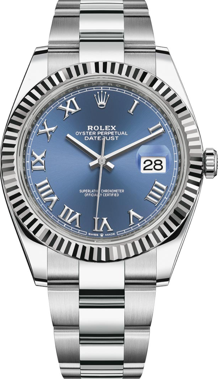 Rolex - Unworn Datejust 41mm Blue Roman Dial Oyster Bracelet 126334