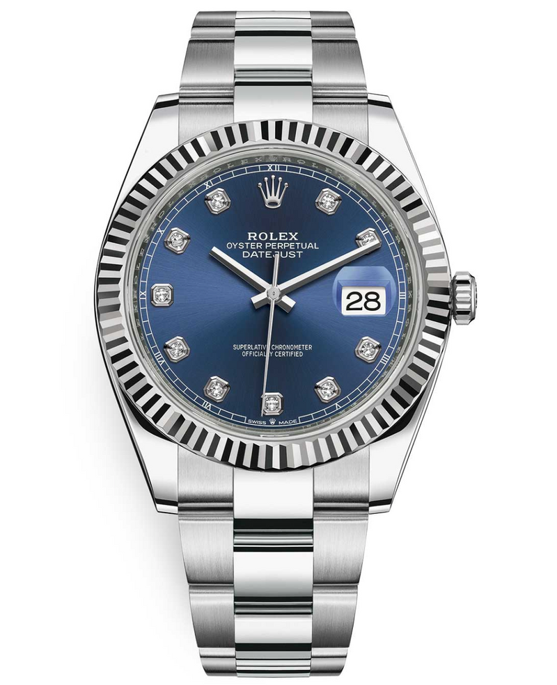 Rolex - Unworn Datejust 41mm Blue Diamond Dial Oyster Bracelet 126334