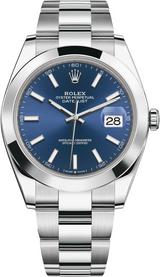 Rolex - Unworn Datejust 41 Blue Index Dial Oyster Bracelet 126300