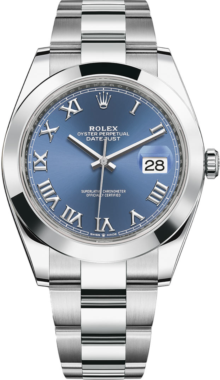 Rolex - Unworn Datejust 41mm Blue Roman Dial Oyster Bracelet 126300