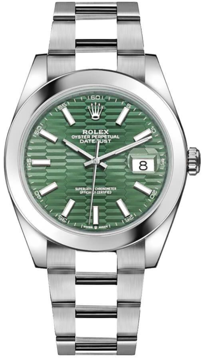 Rolex - Unworn Datejust 41mm Green Motif Dial Oyster Bracelet 126300