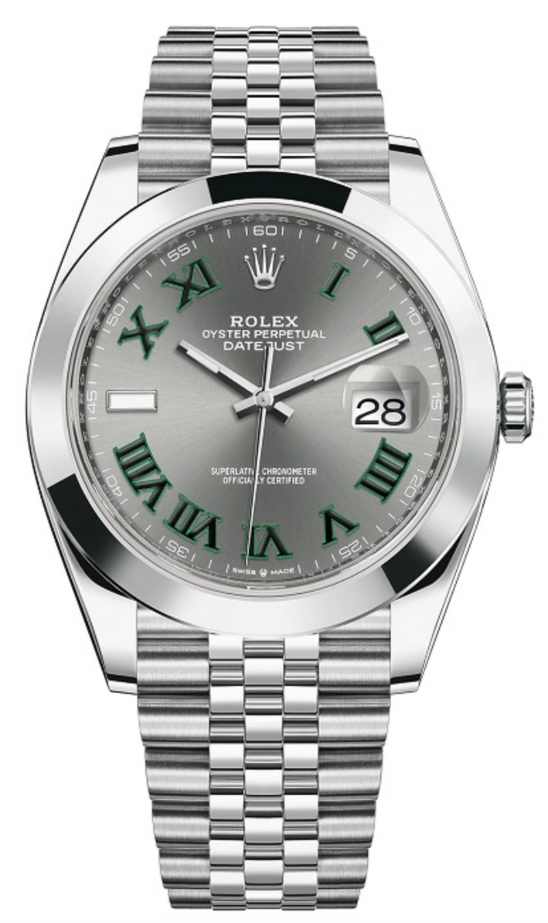 Rolex Unworn Datejust 41mm Wimbledon Dial Jubilee Bracelet