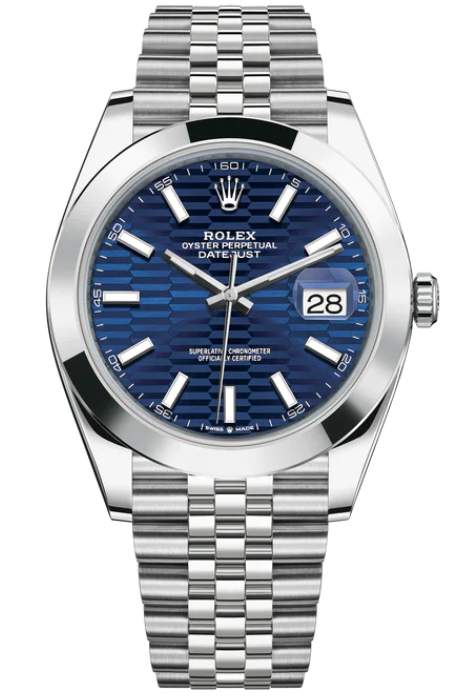 Rolex - Unworn Datejust 41mm Blue Motif Dial Jubilee Bracelet 126300