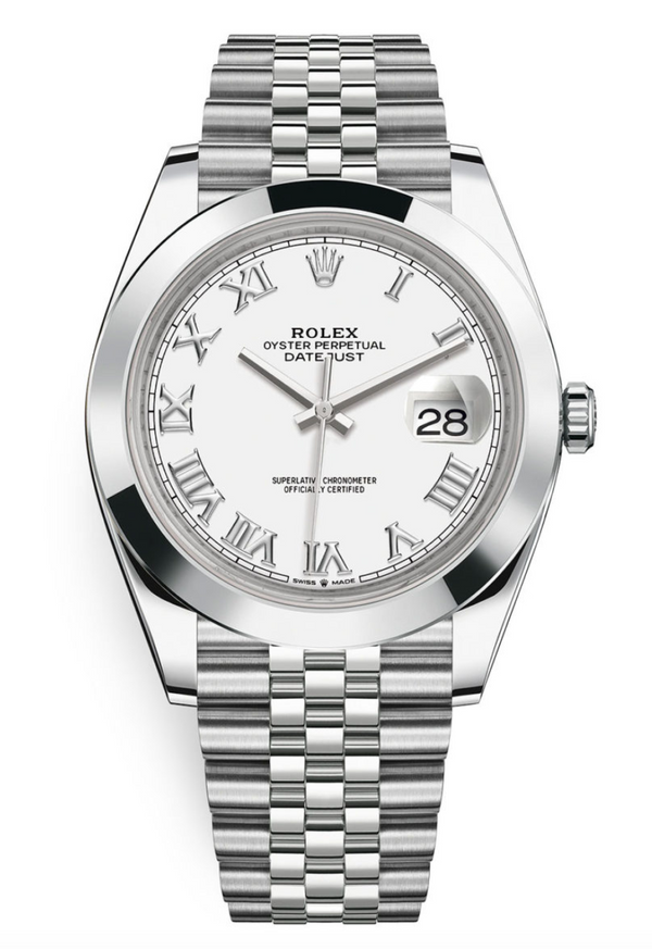 Rolex - Unworn Datejust 41mm White Roman Dial Jubilee Bracelet 126300