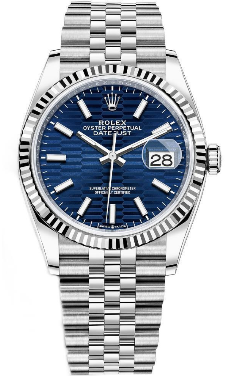 Rolex - Unworn Datejust 36mm Blue Motif Dial Jubilee Bracelet 126234