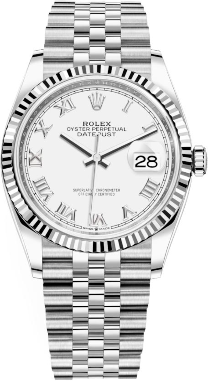 Rolex - Unworn Datejust 36mm White Roman Dial Jubilee Bracelet 126234