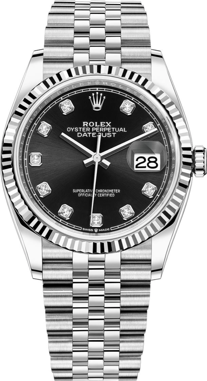 Rolex - Unworn Datejust 36mm Black Diamond Dial Jubilee Bracelet 126234