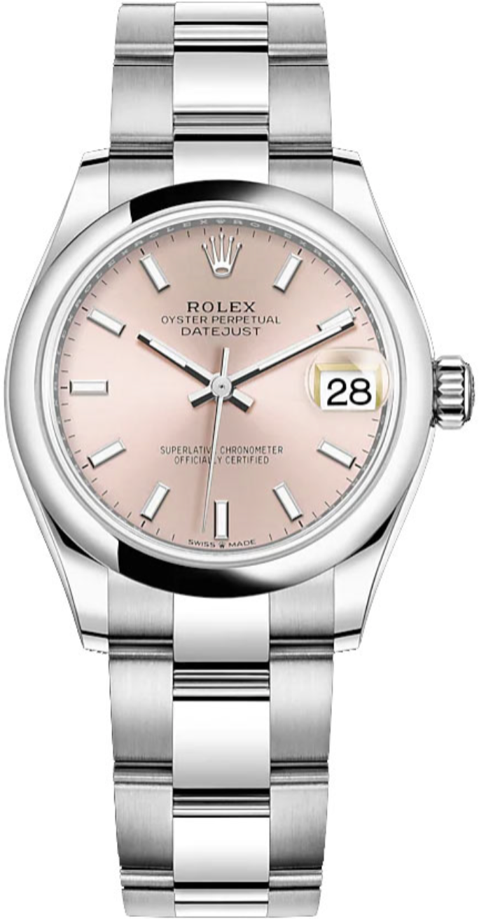 Rolex - Unworn Datejust 31mm Pink Dial Oyster Bracelet 278240