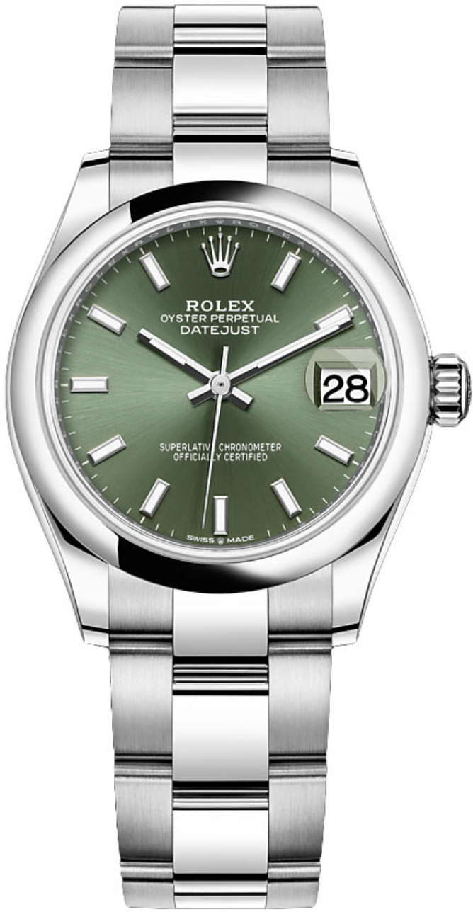 Rolex - Unworn Datejust 31mm Green Dial Oyster Bracelet 278240