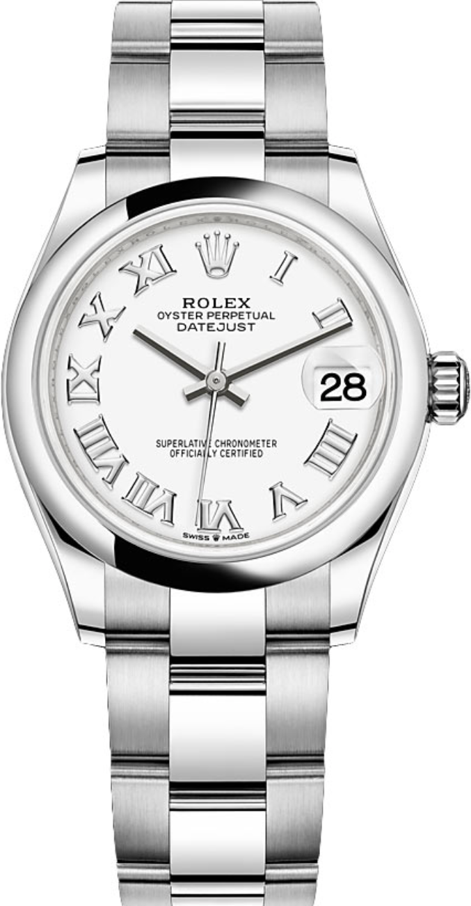 Rolex - Unworn Datejust 31mm White Roman Dial Oyster Bracelet 278240