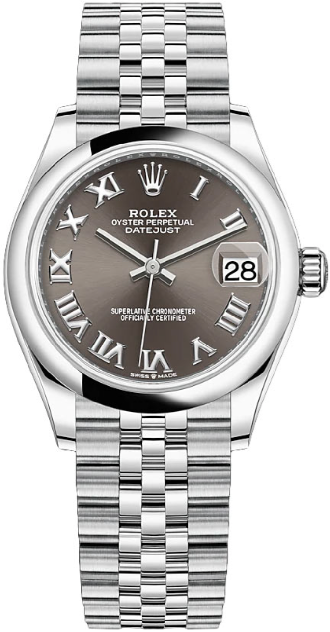 Rolex - Unworn Datejust 31mm Dark Grey Roman Dial Jubilee Bracelet 278240