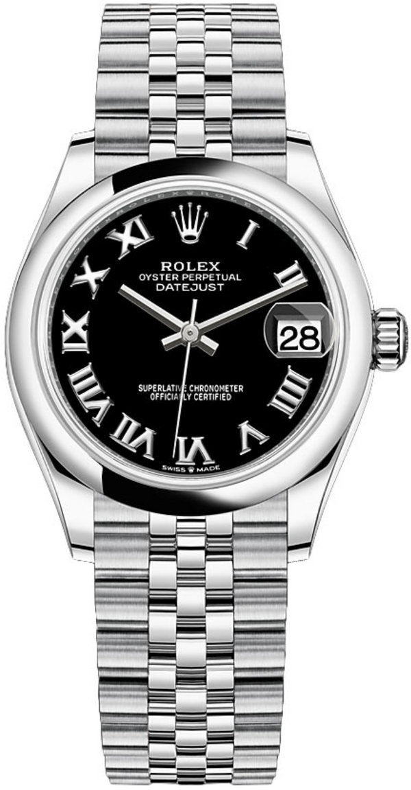 Rolex - Unworn Datejust 31mm Black Roman Dial Jubilee Bracelet 278240