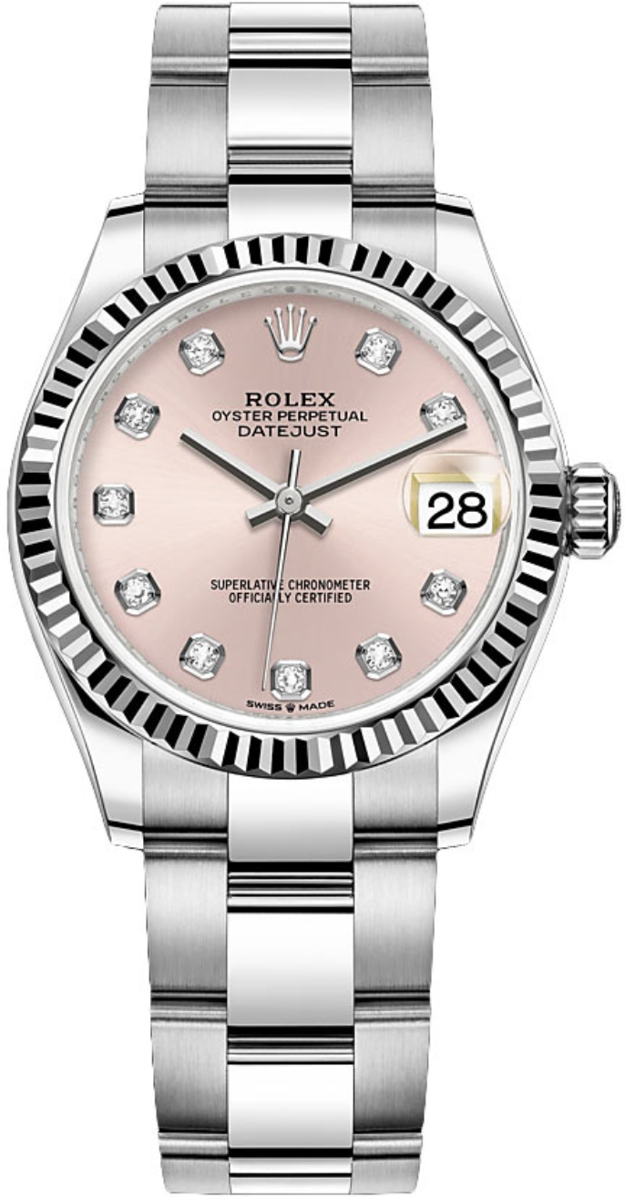 Rolex - Unworn Datejust 31mm Pink Diamond Dial Oyster Bracelet 278274
