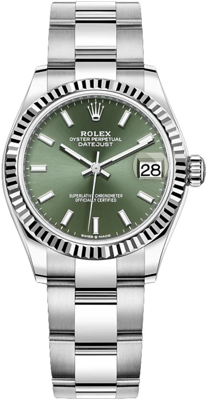 Rolex - Unworn Datejust 31mm Green Dial Oyster Bracelet 278274