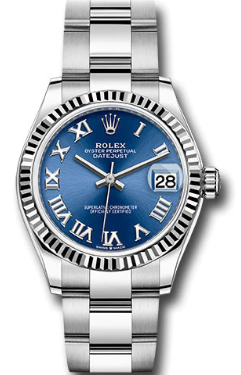 Rolex - Unworn Datejust 31mm Blue Roman Dial Oyster Bracelet 278274