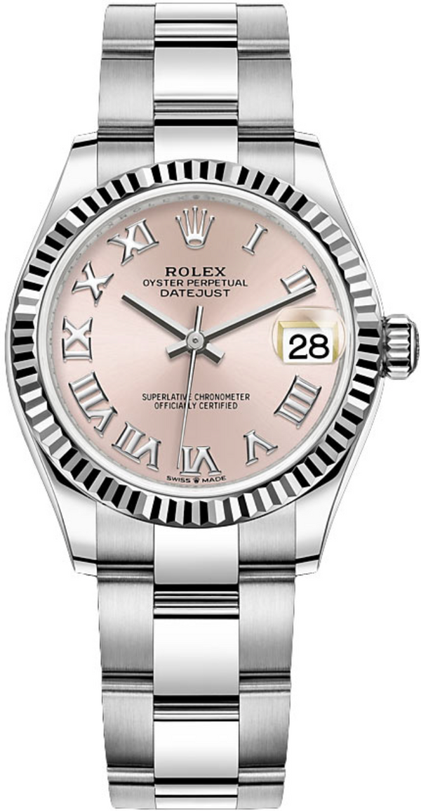 Rolex - Unworn Datejust 31mm Pink Roman Dial Oyster Bracelet 278274