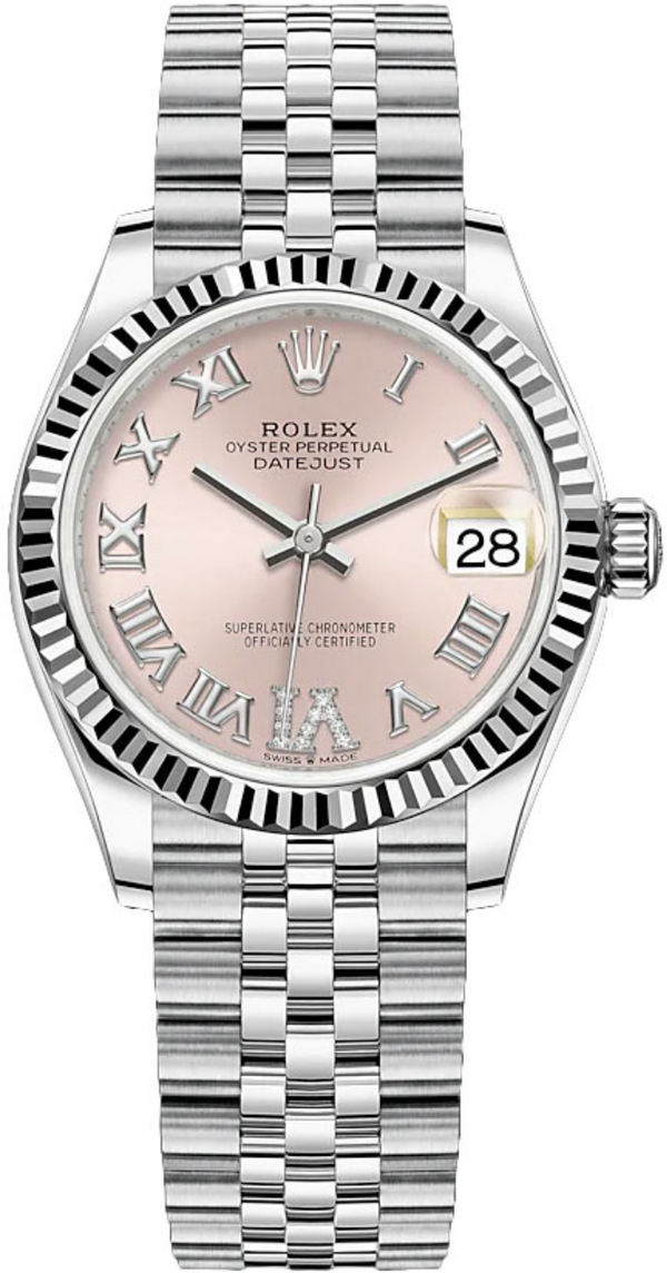 Rolex - Unworn Datejust 31mm Pink Roman Diamond Dial Jubilee Bracelet 278274