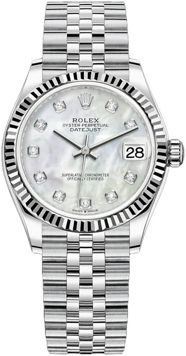 Rolex - Unworn Datejust 31mm Mother of Pearl (MOP) Diamond Dial Jubilee Bracelet 278274