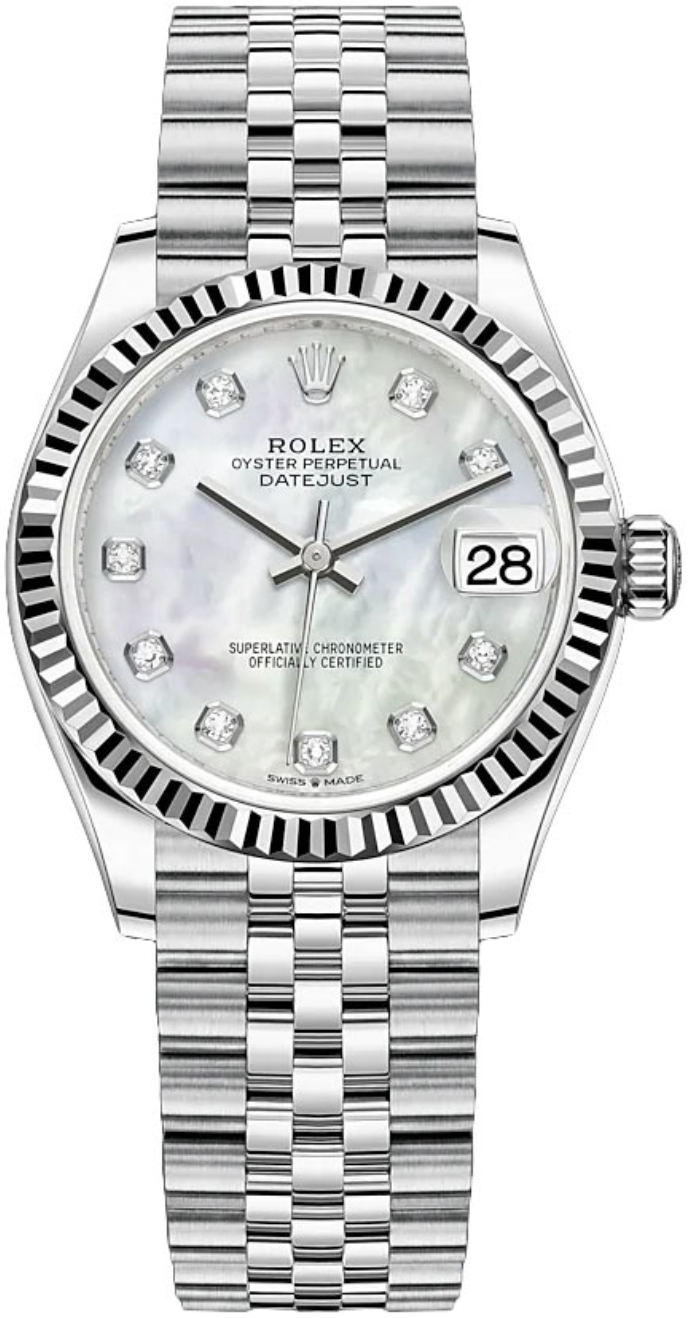 Rolex - Unworn Datejust 31mm Mother of Pearl (MOP) Diamond Dial Jubilee Bracelet 278274