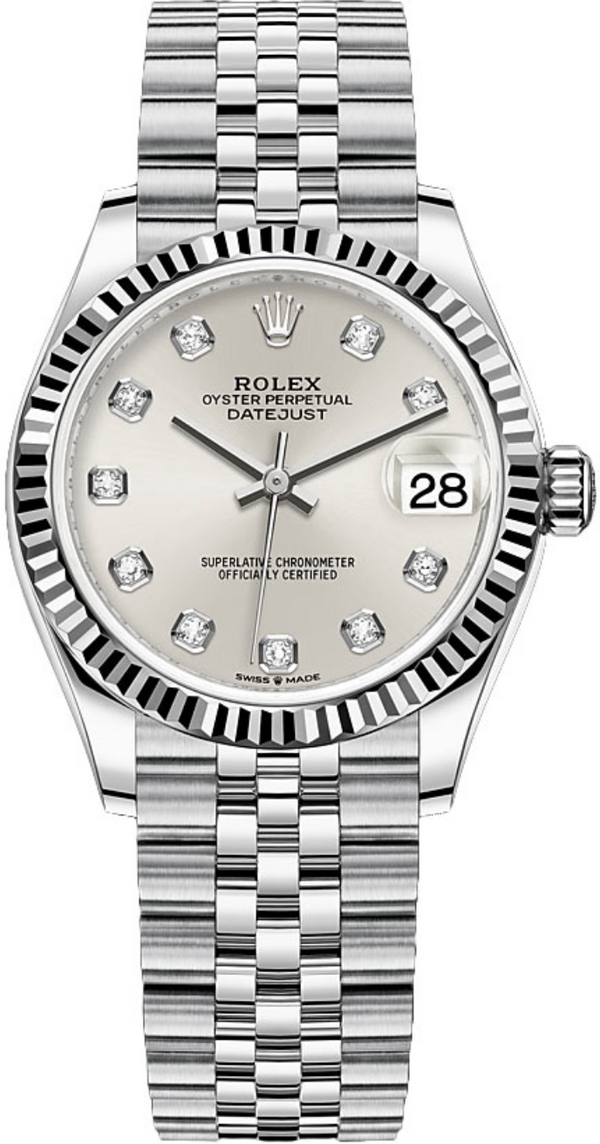 Rolex - Unworn Datejust 31mm Silver Diamond Dial Jubilee Bracelet 278274