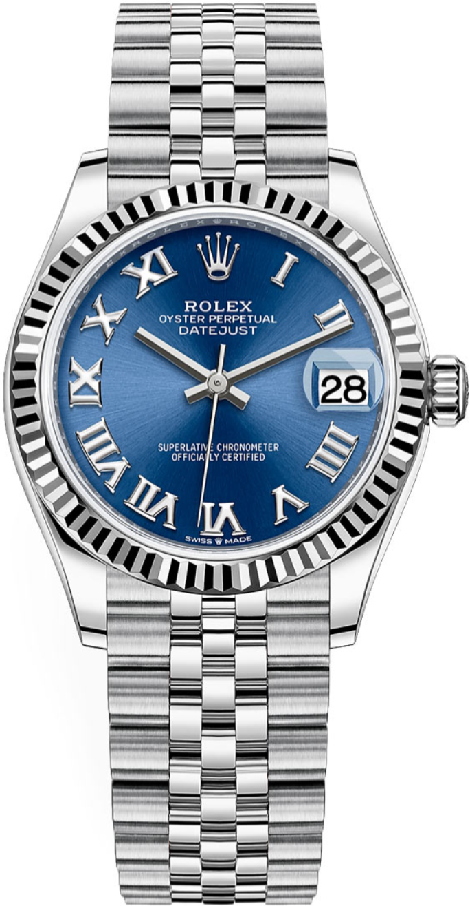 Rolex - Unworn Datejust 31mm Blue Roman Dial Jubilee Bracelet 278274